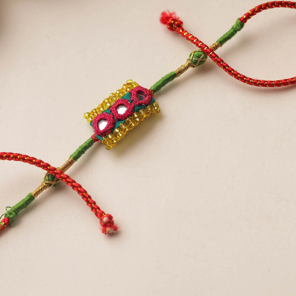 Mirror & Beadwork Rakhi