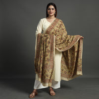 Yellow - Pedana Kalamkari Block Printed Cotton Dupatta 165