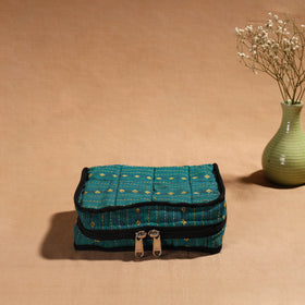  Green Handmade 4 Pockets Cotton Jewellery Bag