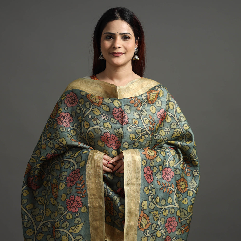 kalamkari silk dupatta