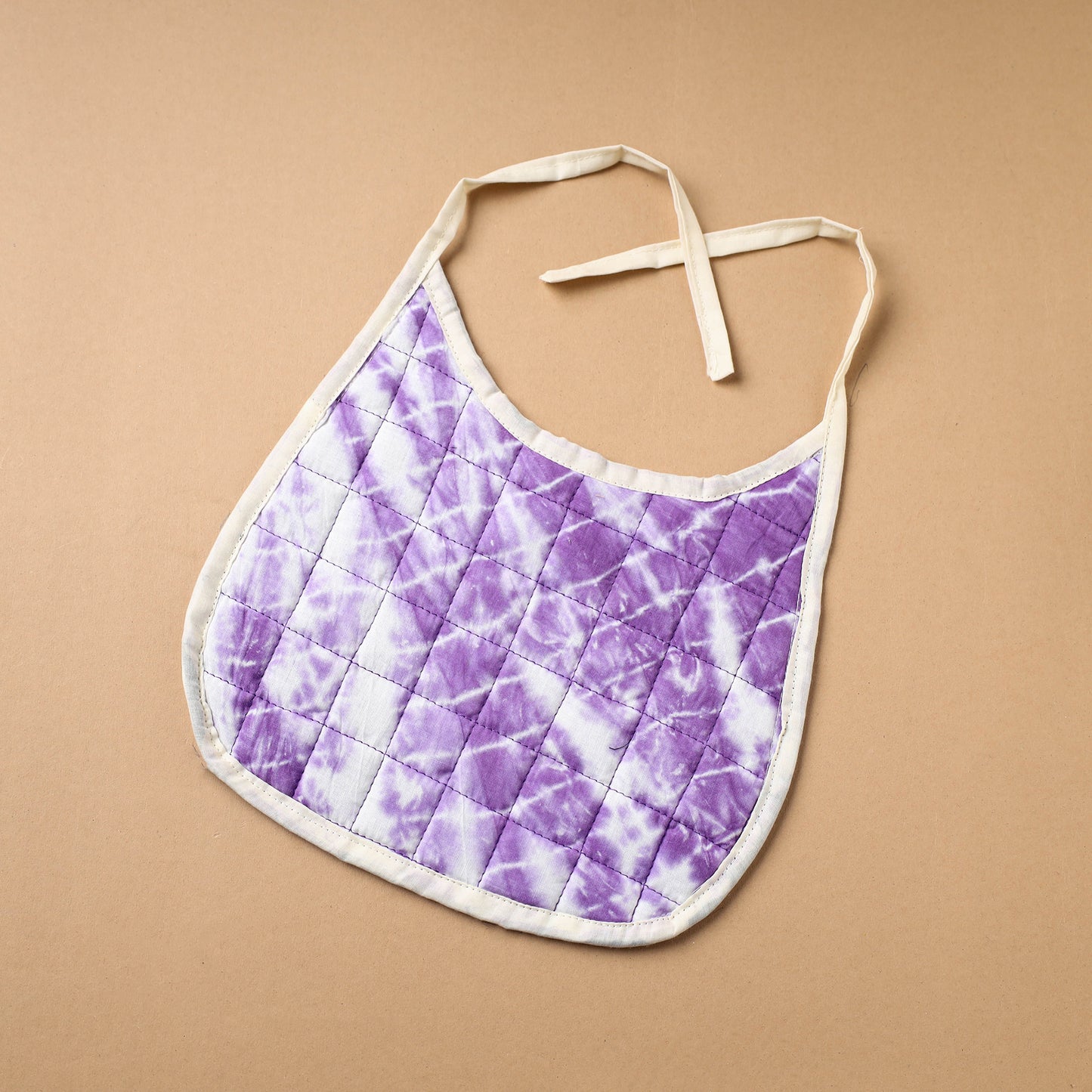 Purple Handmade Cotton Baby Bib