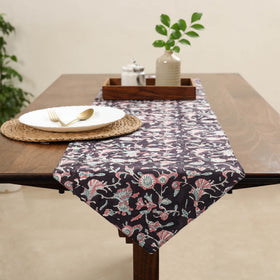 Black Handcrafted Cotton Table Runner
