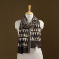 Brown - Pipad Hand Block Print Natural Dyed Chanderi Silk Handloom Stole 50