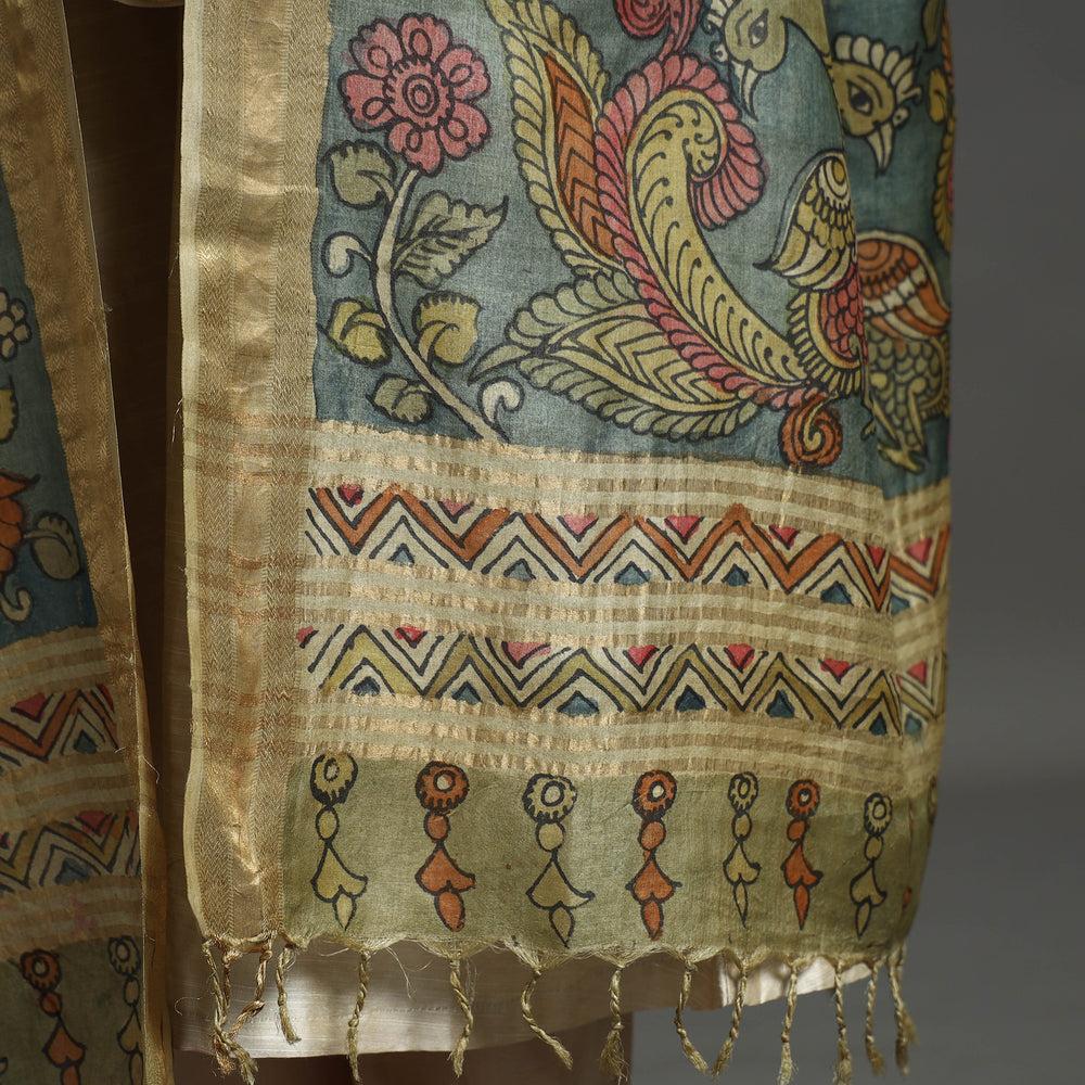 kalamkari silk dupatta