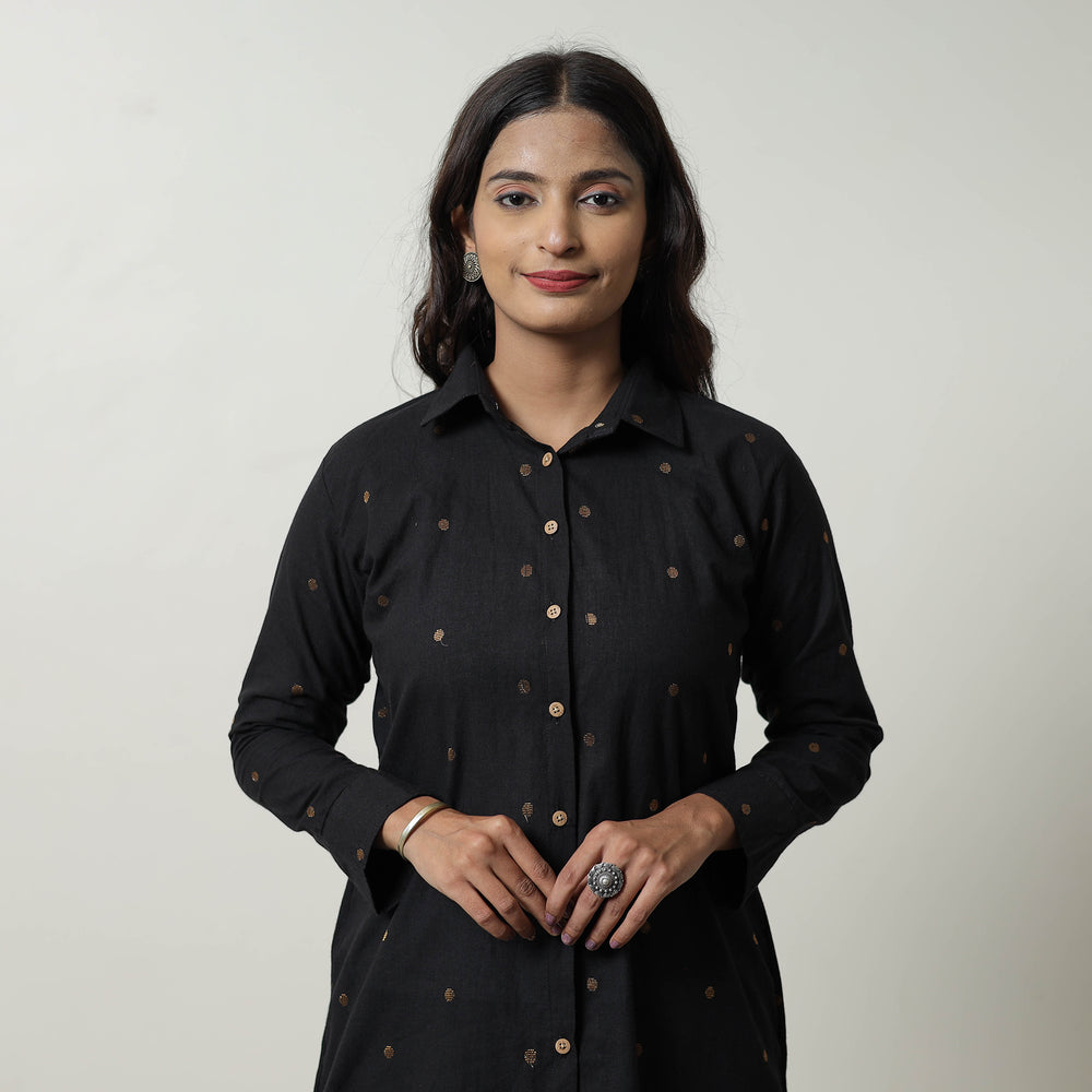 Black - Jacquard Cotton Co-Ord Set 02