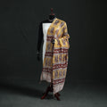 Yellow - Mata Ni Pachedi Handpainted Natural Dyed Chanderi Silk Handloom Dupatta 11