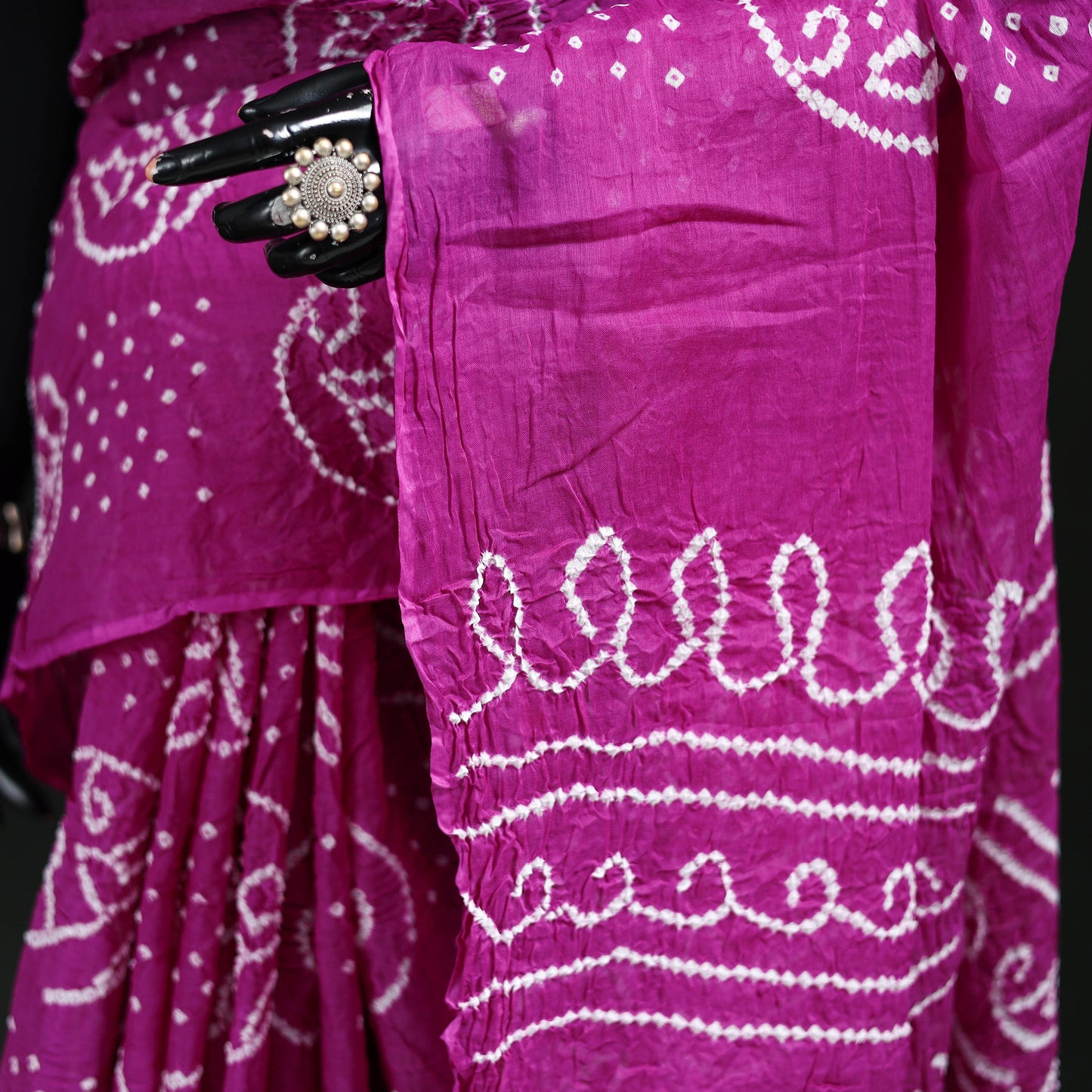 Kutch Bandhani Tie-Dye Cotton Saree 52