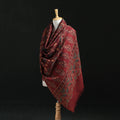 Ajrakh Hand Block Print Natural Dyed Handwoven Acrylic Wool Shawl 17