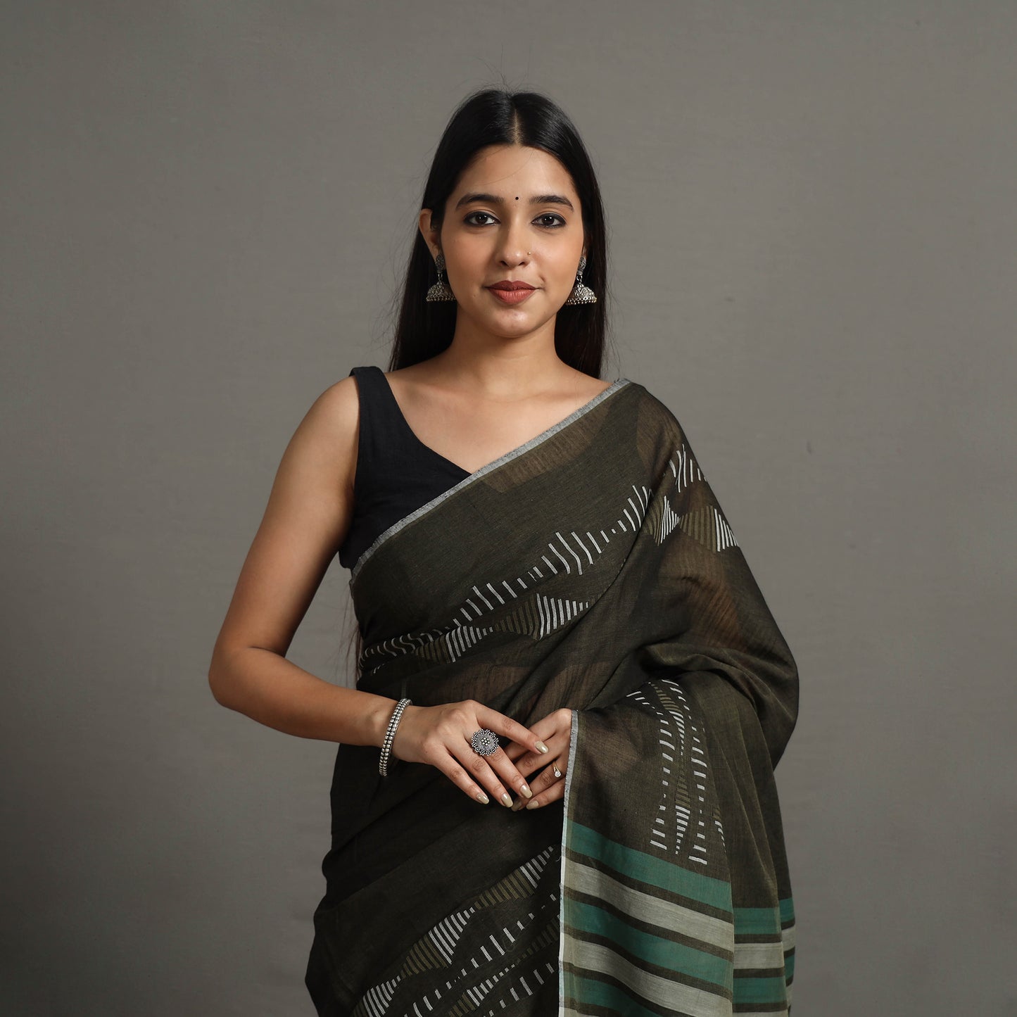 Green - Dunes Buta Cotton Handloom Saree 63