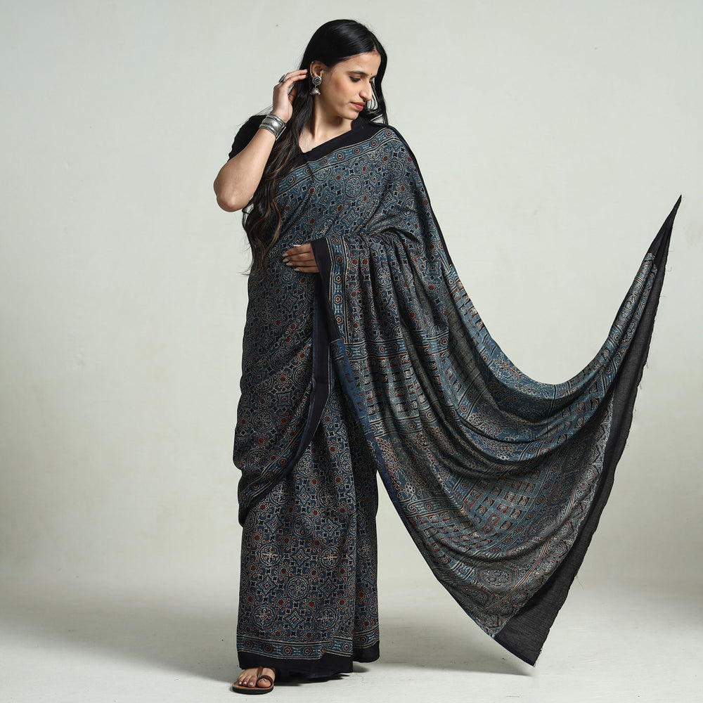 ajrakh saree