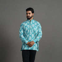 Kantha Stitch Cotton Short Sanganeri Kurta for Men 03