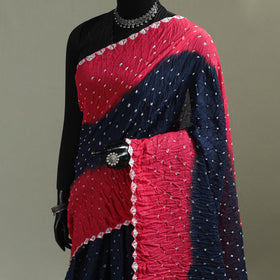 Kutch Tie-Dye Bandhani Cotton Saree with Blouse Piece 40