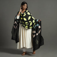 Multicolor - Shibori Clamp Dyed Modal Silk Dupatta with Zari Border 11