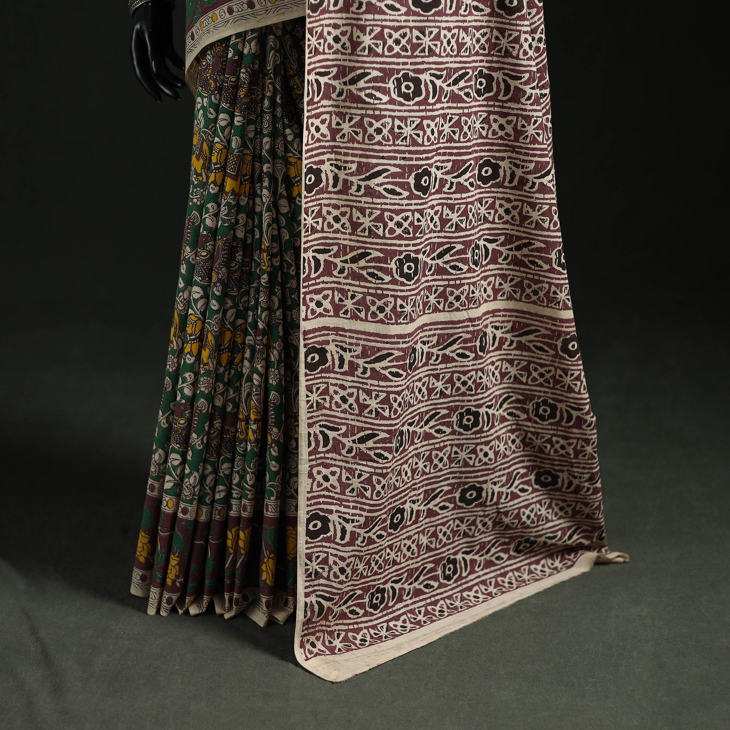 Kalamkari Printed Cotton Saree 02