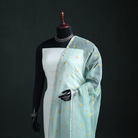 Kota Doria Cotton Embroidered Plain Dupatta 15
