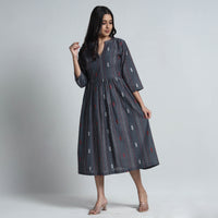 Black - Exquisite Jacquard Cotton Dress