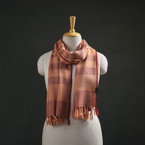 Peach - Kumaun Handwoven Pure Merino Wool Stole 116