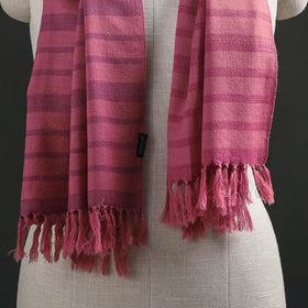 Pink - Kumaun Handwoven Pure Merino Wool Stole 117