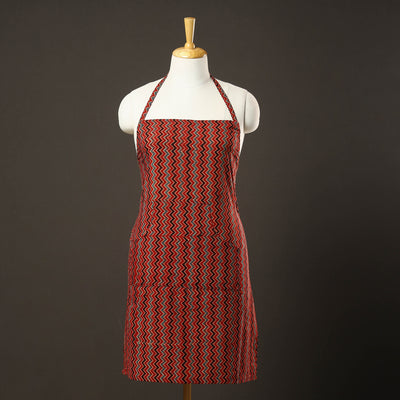 Ajrakh Block Printed Cotton Apron with Pocket 51