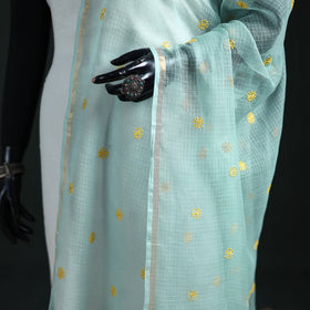 Kota Doria Cotton Embroidered Plain Dupatta 15