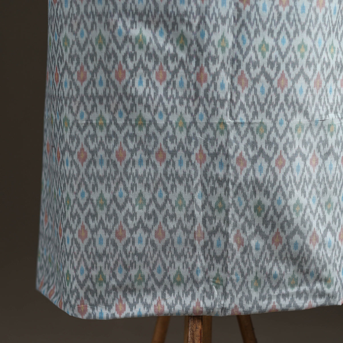 Pochampally Ikat Handloom Sico Unstitched Dress Material: Kurta with Mulberry Silk Dupatta 38