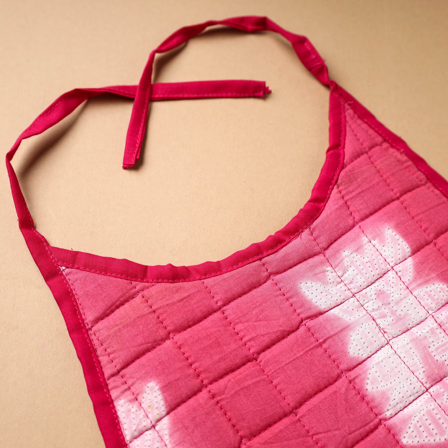 Pink Handmade Cotton Baby Bib
