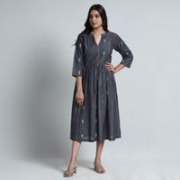 Black - Exquisite Jacquard Cotton Dress