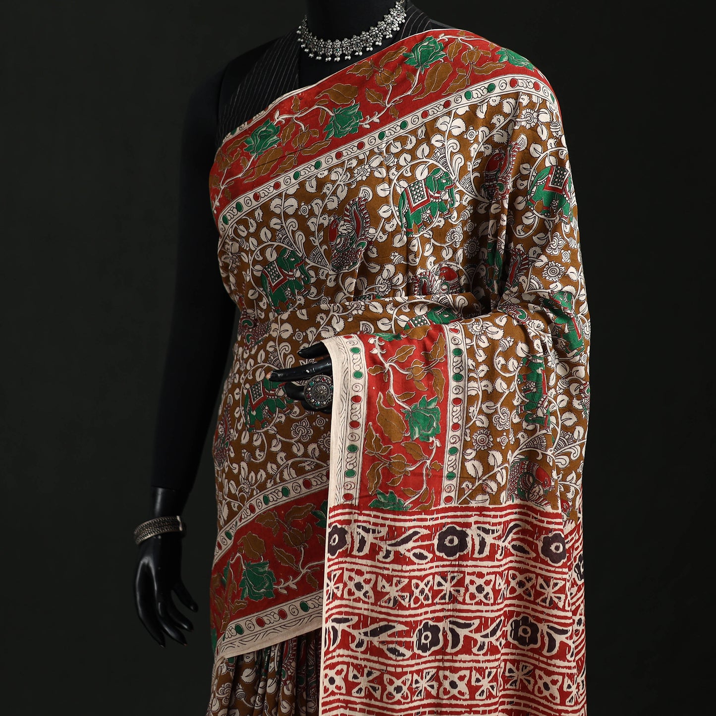 Kalamkari Printed Cotton Saree 03