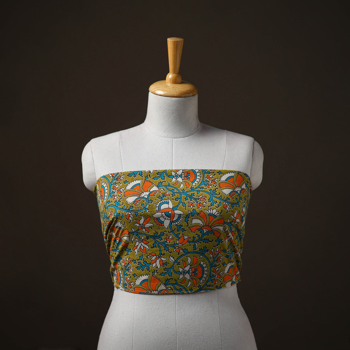 Kalamkari Print Cotton Unstitched Blouse Piece 02