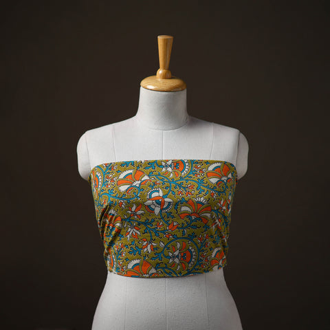 Kalamkari Print Cotton Unstitched Blouse Piece 02