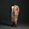 Peach - Mata Ni Pachedi Handpainted Natural Dyed Chanderi Silk Handloom Dupatta 12