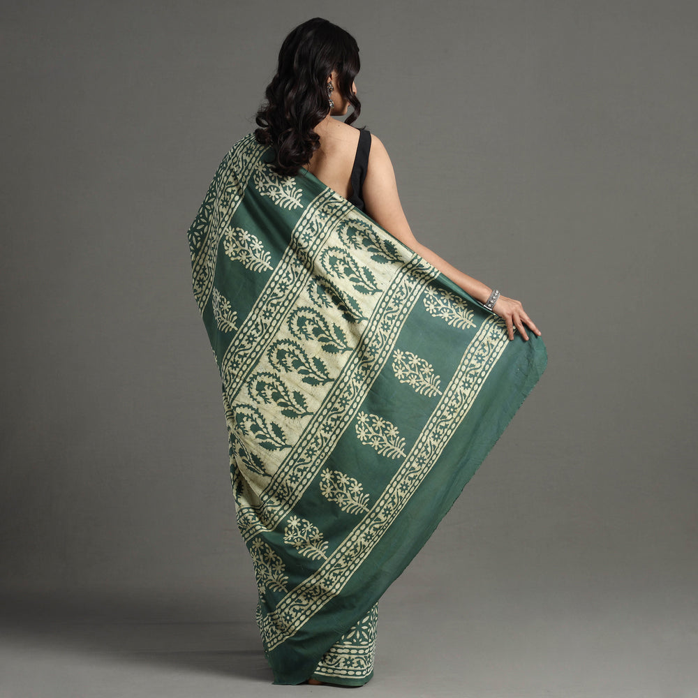 block printed saree