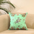 Buy Green Kantha Work Silk Cotton Cushion Cover