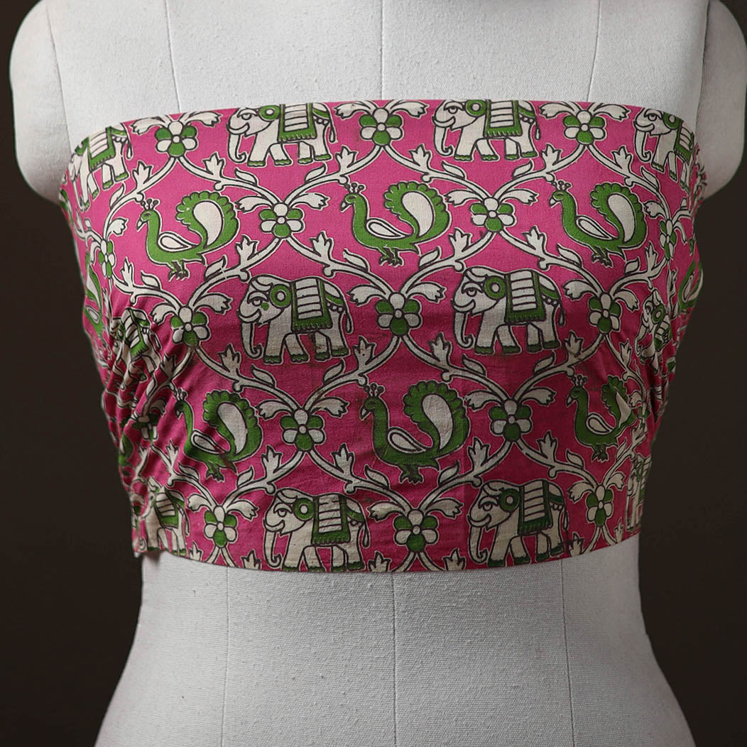 Kalamkari Print Cotton Unstitched Blouse Piece 03