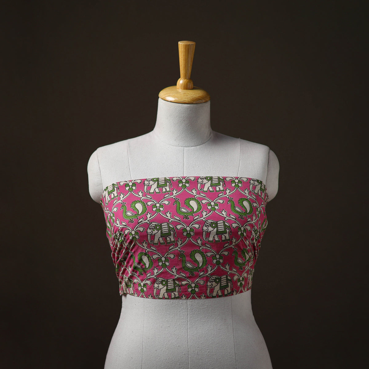 Kalamkari Print Cotton Unstitched Blouse Piece 03