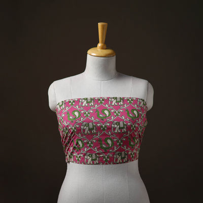 Kalamkari Print Cotton Unstitched Blouse Piece 03