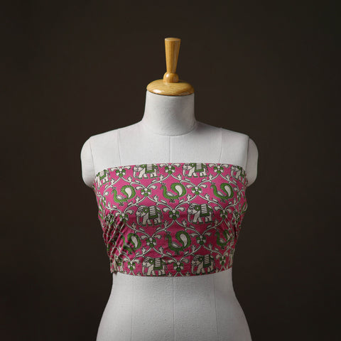 Kalamkari Print Cotton Unstitched Blouse Piece 03