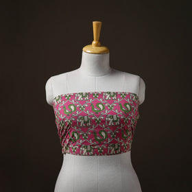 Kalamkari Print Cotton Unstitched Blouse Piece 03