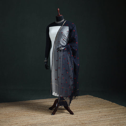 Kota Doria Cotton Embroidered Plain Dupatta 16