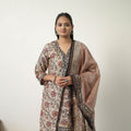 Buy Beige Chanderi Silk Hand Block Bagru Print Kurta Set