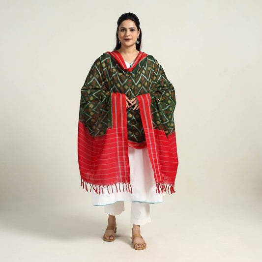 Pochampally Handloom Double Ikat Telia Rumal Dupatta 01