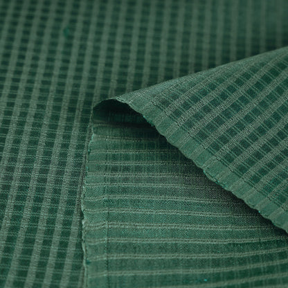 Plain Tussar Silk Checks Handloom Fabric