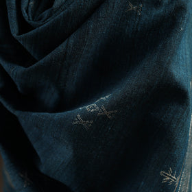 Kutch Bhujodi Handspun Handwoven Merino Wool x Katia Silk Chomuk Buta Shawl 06