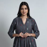 Black - Exquisite Jacquard Cotton Dress