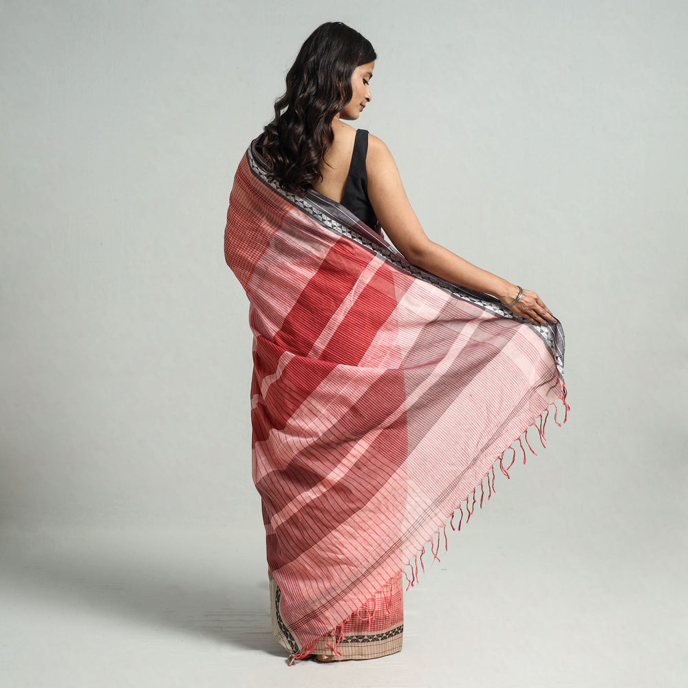 Pink - Godavari Mini Gradient Dobby Cotton Handloom Saree 18