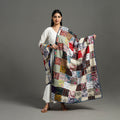 Multicolor - indigo cotton reversible patchwork dupatta 02