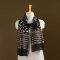 Brown - Pipad Hand Block Print Natural Dyed Chanderi Silk Handloom Stole 55