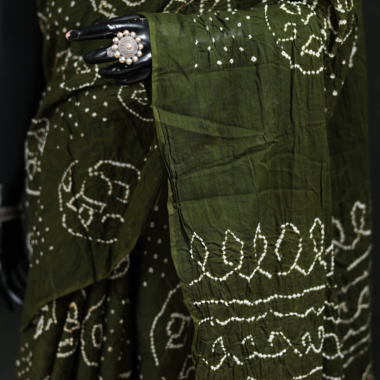 Kutch Bandhani Tie-Dye Cotton Saree 53
