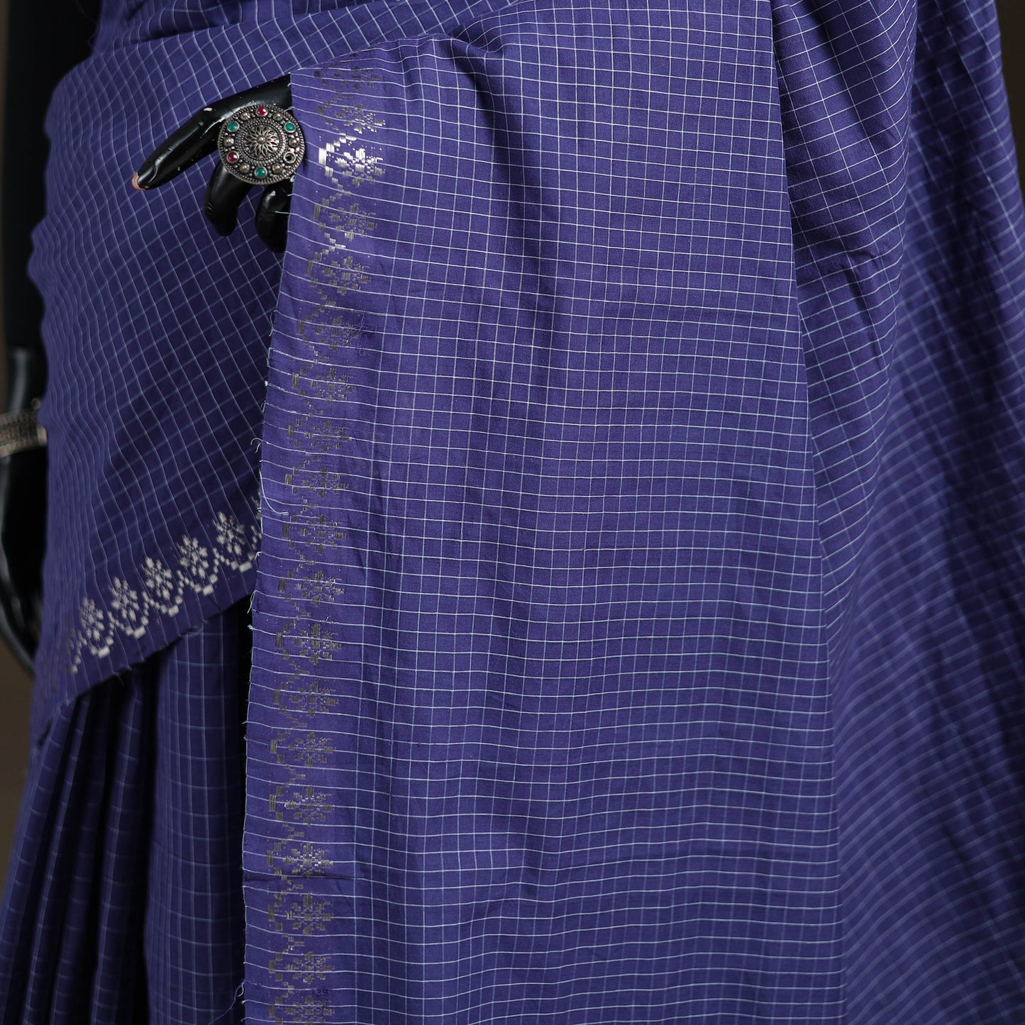 Godavari Checks Pure Handloom Dobby Cotton Saree 08