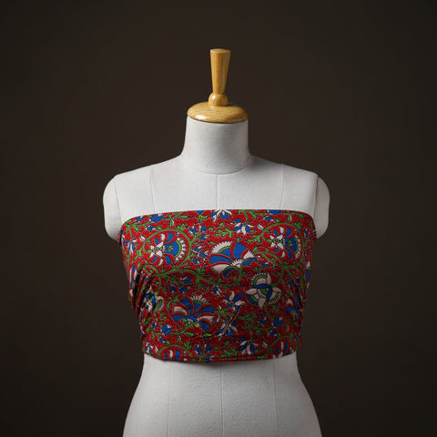 Kalamkari Print Cotton Unstitched Blouse Piece 04